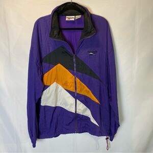 Vintage 90's Reebok Color‎ Block Windbreaker Jacket Men’s Size Large Retro